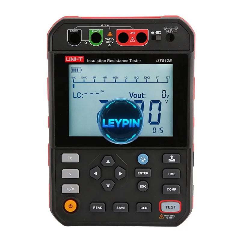 UNI-T UT512D UT512E for Test Instruments 1.00T/2.50T 2.5kV Insulation Resistance Testers 999 Sets Data CAT IV 600V PI/DAR  lexso