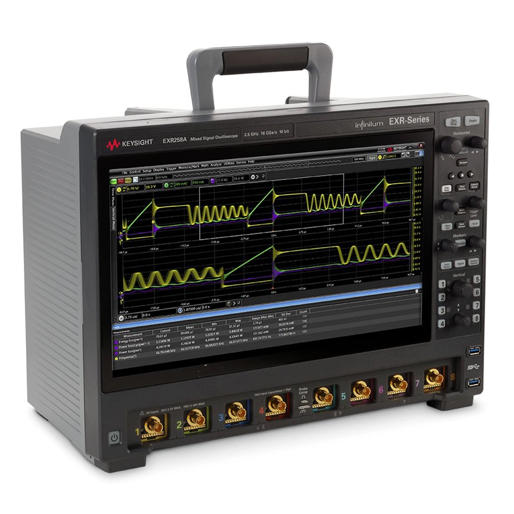 Keysight EXR258A Infiniium EXR Series Oscilloscope: 2.5 GHz, 8 Channels Maximum Memory Depth 1.6 Gpts