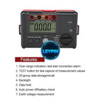 UNI-T UT521 UT522 Digital Earth Ground Tester Kit Electronic Ohmmeter for Ground Insulation Testing     lexso