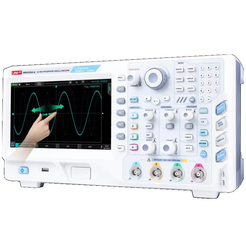 UNI-T MSO2102 Touch Screen Digital Fluorescence Oscilloscope Dual Channels 100M Bandwidth 2GSa/s Sample Rate 56Mpts Memory Depth lexso