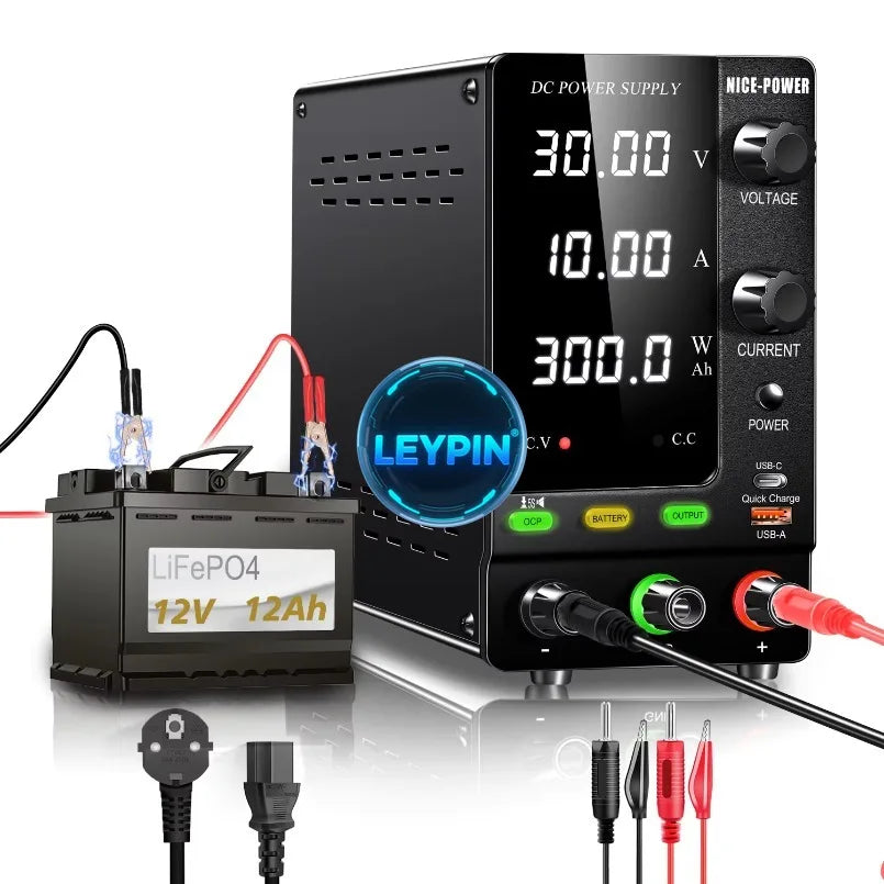 SPPS-C3010C 30V/10A 300W Variable Laboratory Switching DC Regulated Power Supply With USB Type C Interface for Battery   ytdi