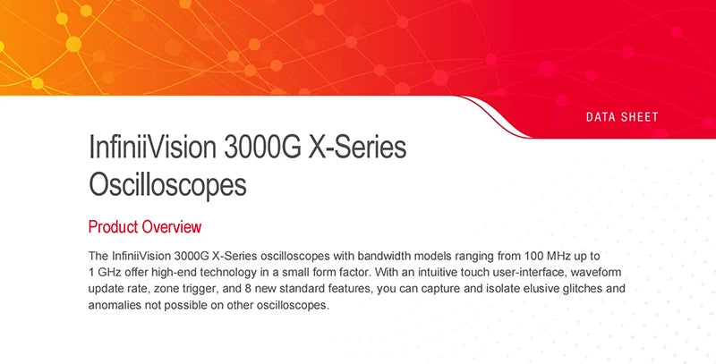 Keysight InfiniiVision 3000 X Series Oscilloscopes with 1 Year Warranty and OEM Support for Laboratory and Automotive Testing    ytdi