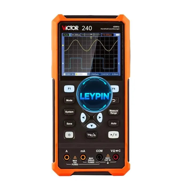 VICTOR 240 Handheld Oscilloscope and Multimeter 2 in 1Function 40MHz Dual Channel 4 1/2 Display 250M Sa/s    ytdi