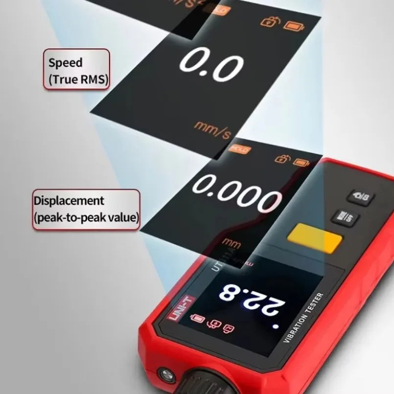 UNI-T UT311A UT315A UT312 Handheld Vibration Tester Digital LCD Display Data Hold Velocity Displacement Testers 2.4 TFT Screen lexso
