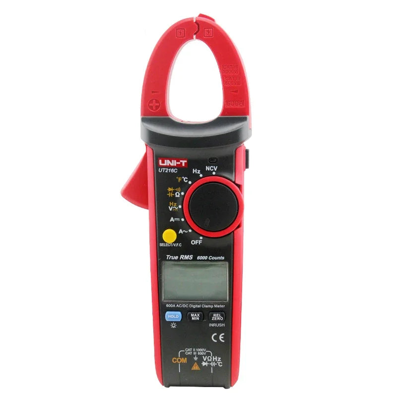 UT216C Voltmeter Ammeter Auto Range Tester 600A Digital Clamp Meter    ytdi