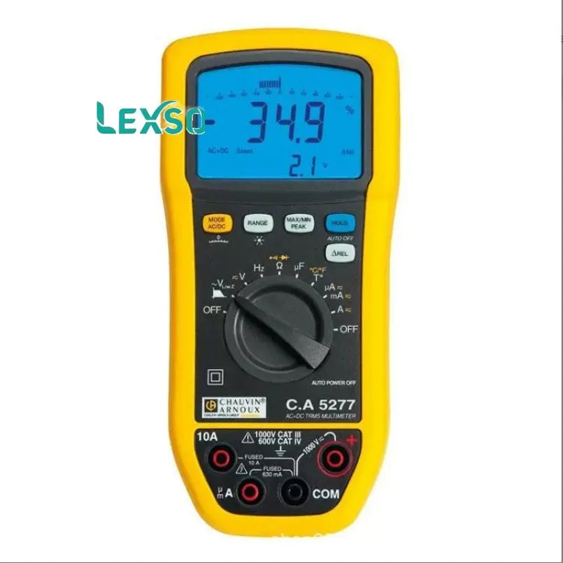 CHAUVIN ARNOUX C.A 5277 Handheld Digital Multimeter, True RMS, 10A Ac Max, 20A Dc Max, 1000V Ac Max   lexso