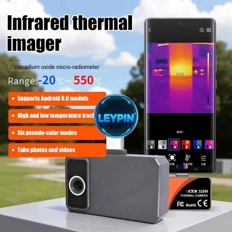 VICTOR 328M Smart Phone Thermal Imaging Camera , -20~550 Range , 96x96 Resolution, with Temperature Analyze APP    ytdi