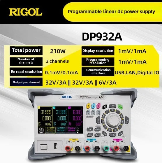 Rigol DP932A/932E High-Precision Three-Channel Programmable Industrial Linear DC Power Supply Electronic Measuring Instrument
