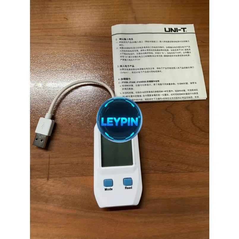 UNI-T UT658 Dual Portable Power Source Tester USB Type C LCD Digital Cable Voltage Amps Meter 4-24V DC Voltmeter Ammeter   lexso
