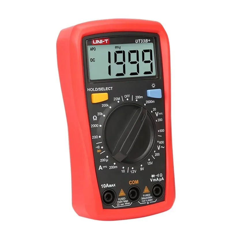 UNI-T UT33B+ Palm Size Meters Current AC DC Voltage Resistance Diode Battery Test LCD Backlight Digital Multimeters lexso