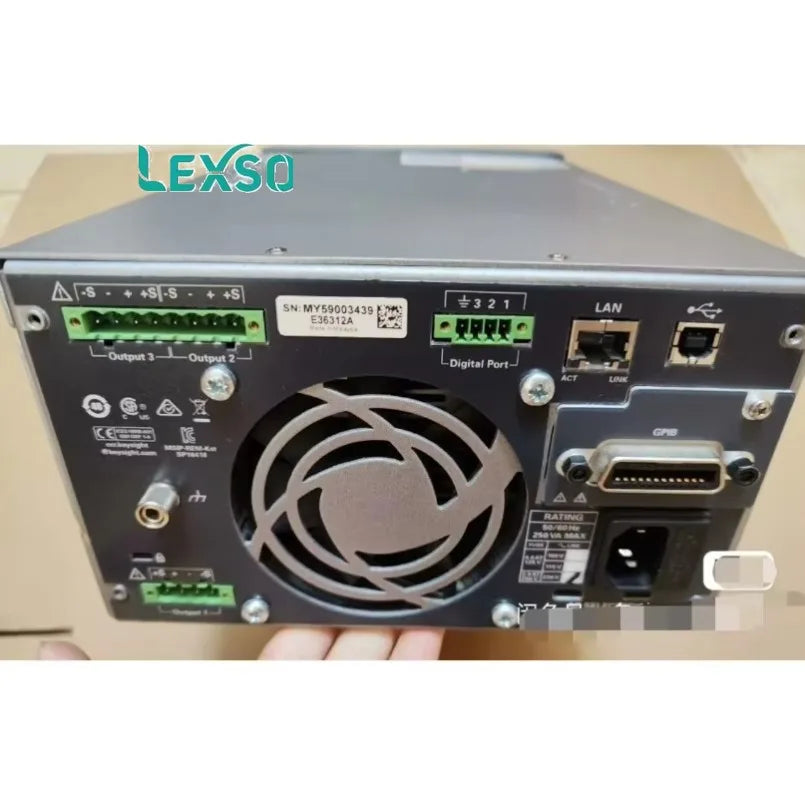 used agilent/ Keysight E36312A DC power supply, triple-output, 6 V, 5 A   lexso