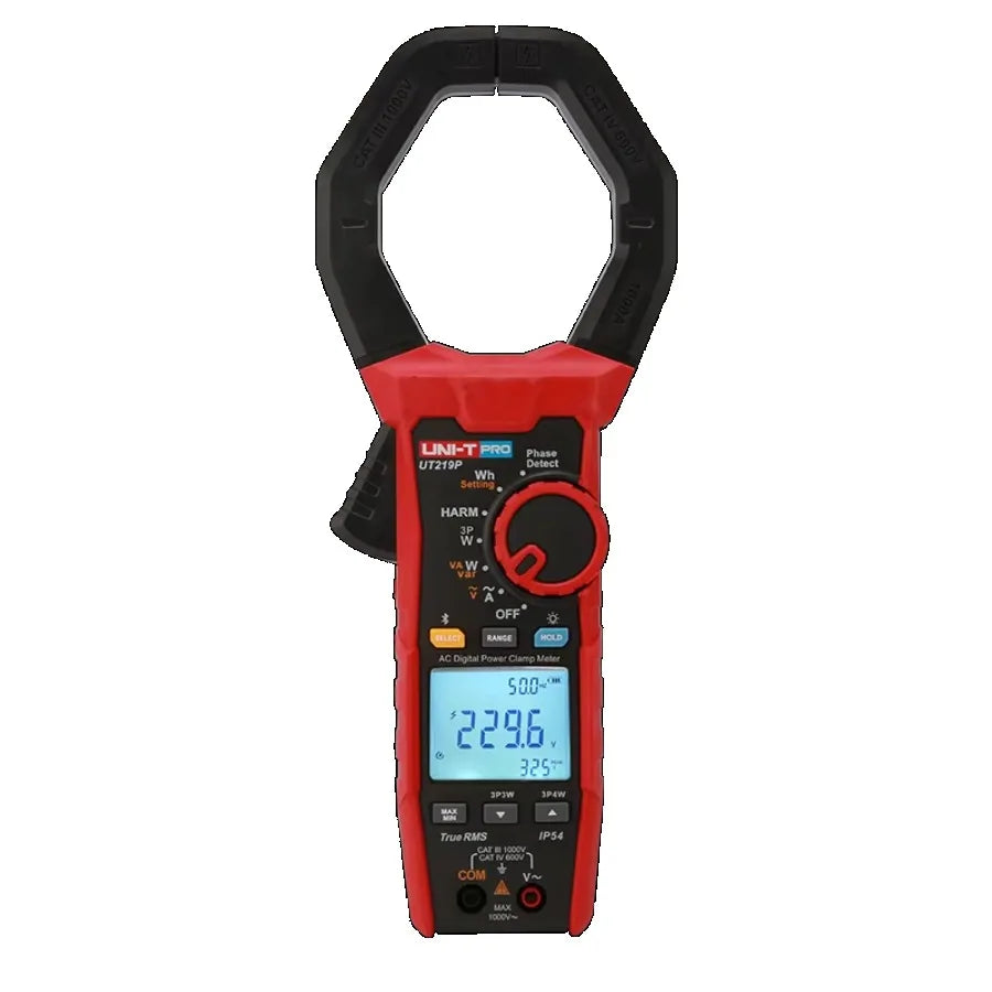 UNI-T UT219P AC Digital Power Clamp Meter AC 1000V 1000A  Single Three-phase Reactive Power Factor Meter Pliers Multimeter    ytdi