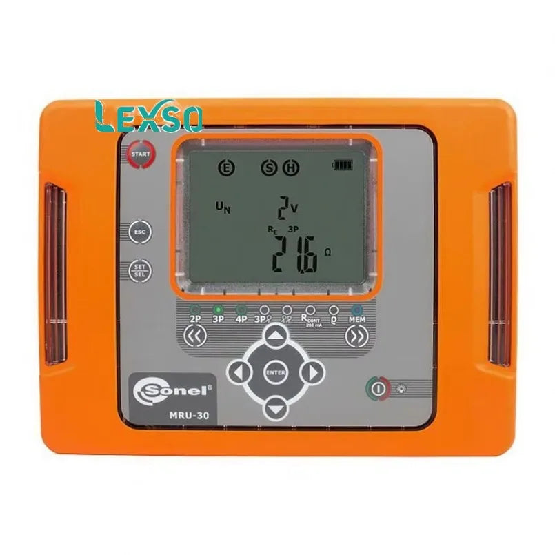 Sonel MRU-30 Earth Resistance and Resistivity Meter with Interference Voltage 0V-100V and Operating Temperature 10-50C  lexso