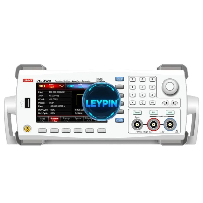 UNI-T UTG2062B 60MHz 320MS/s 2CH Pure Signals High Precision Include Square Wave Function Arbitrary Waveform  lexso