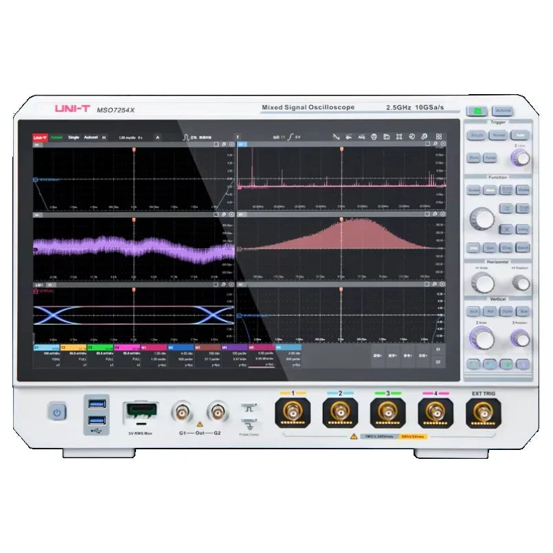 UNI-T MSO7104X High Bandwidth Mixed signal Oscilloscope Four Channels 1GHz Bandwidth 10GSa/s Sample Rate 1Gpts Memory Depth lexso