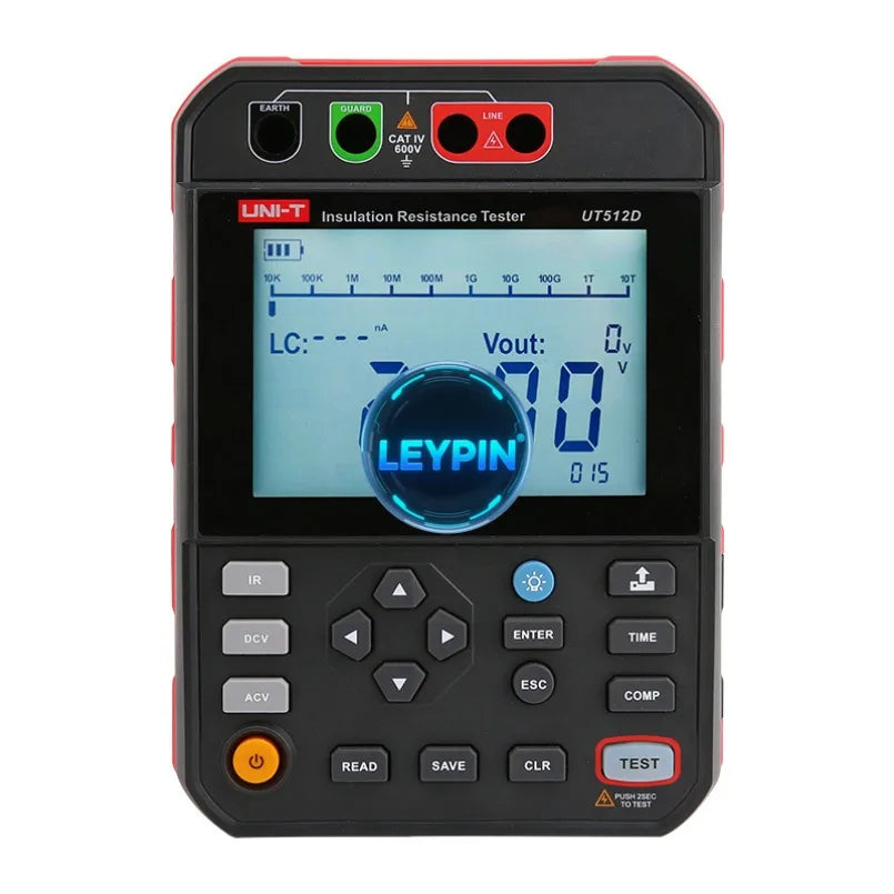 UNI-T UT512D UT512E for Test Instruments 1.00T/2.50T 2.5kV Insulation Resistance Testers 999 Sets Data CAT IV 600V PI/DAR  lexso