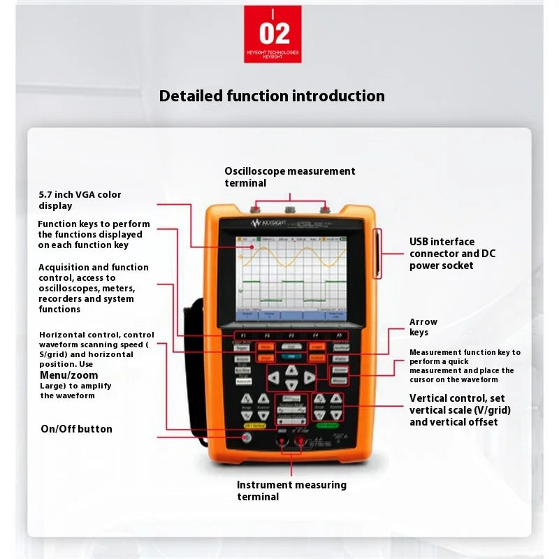 Keysight U1610A Portable Oscilloscope Agilent Oscilloscope Handheld Unit Similar to U1620A    ytdi