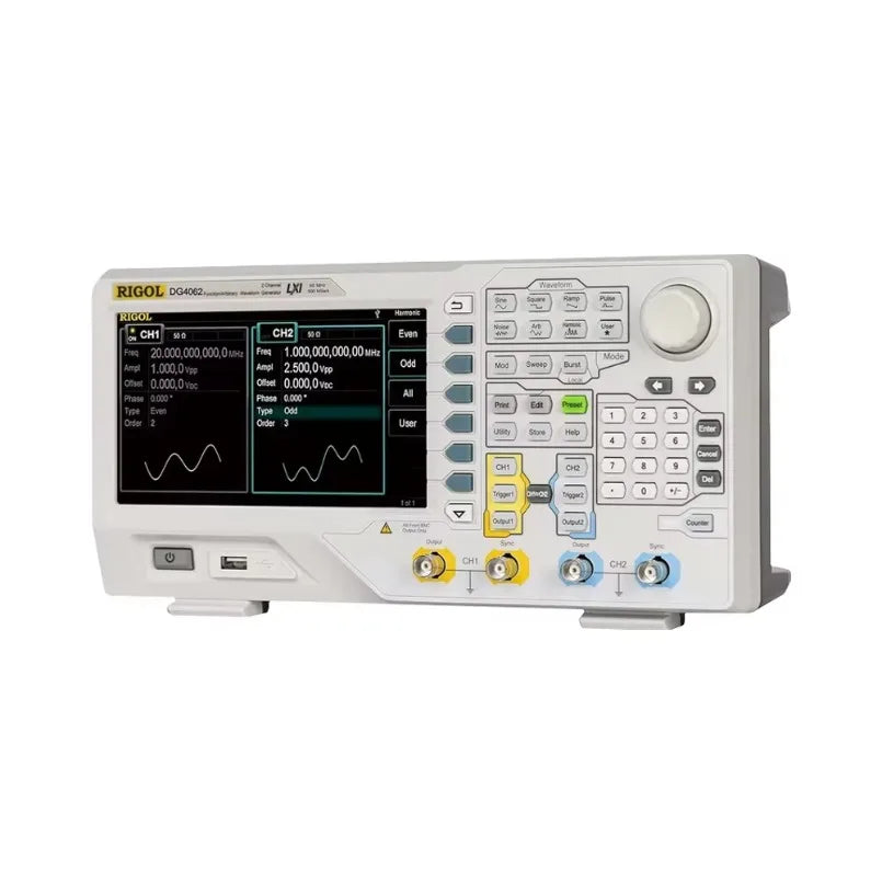 RIGOL DG4062 2-Channel Waveform Generator 60MHz 500Msa/s 7-inch WVGA Large Screen Accurate Measurement lexso