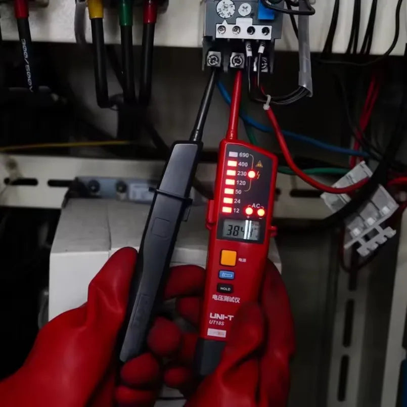 UNI-T UT18S Handheld Voltage and Continuity Tester 3-phase Voltage and Phase Sequence On-Off Test RCD Tester lexso