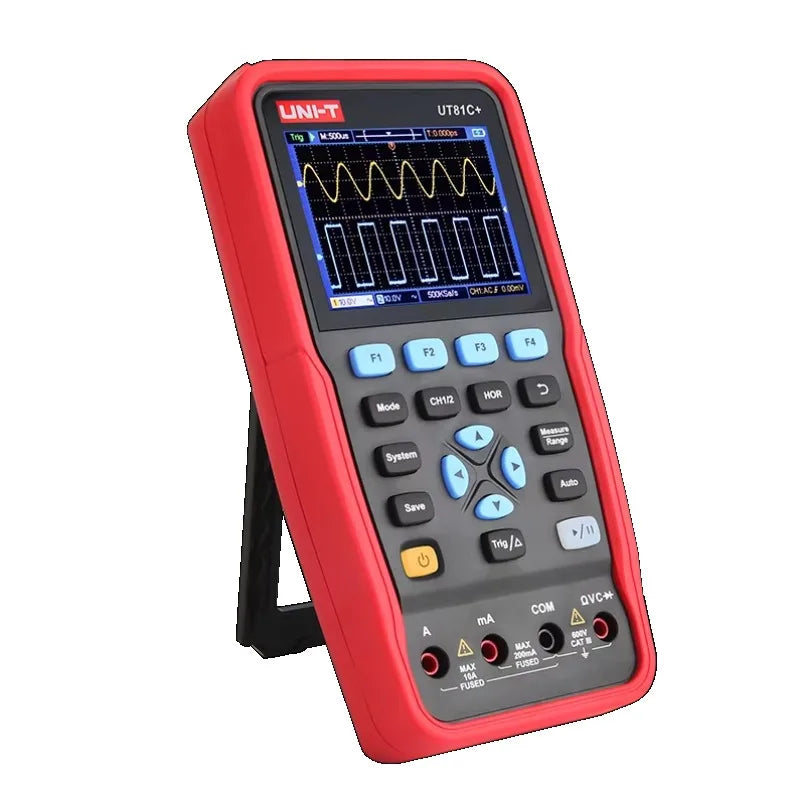 UNI-T UT81C+ Handheld Digital Oscilloscope Transistor Test Multimeter 250MSa/s Sampling Rate 50MHZ Signal Generator Osciloscopio lexso