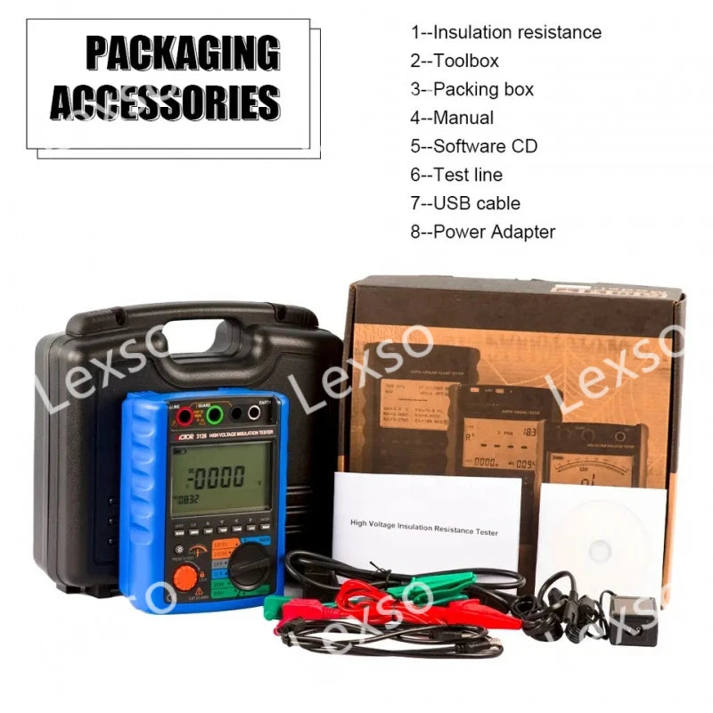VICTOR Digital Insulation Resistance Tester VC3125 High Voltage Megohm Meter 5000V    ytdi