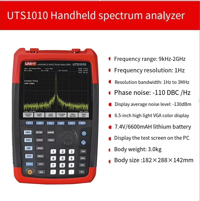 UNI-T UTS1030 Handheld Spectrum Analyzers Range 9kHz~3.6GHz with 6.5 Inches Large Screen Price Contact Us    ytdi