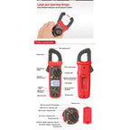 Uni-t UT202+ DC 600V Voltage 400A Current Meters Temperature Multimeter Capacitance Clamp Meter Digital 4000 Counts Current Test lexso