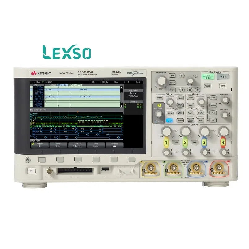Keysight DSOX3054A Oscilloscope: 500 MHz, 4 Channels lexso