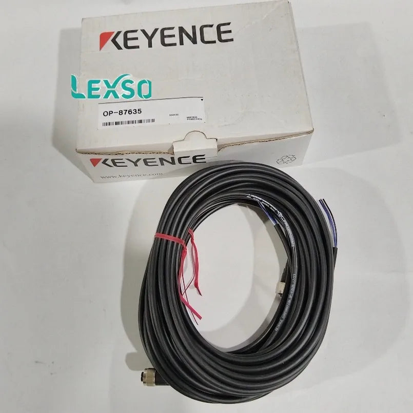 Original KEYENCE OP-87635 Connector Cable M12 Straight 10M Standard for Laser Sensor   lexso