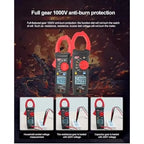 UNI-T Uni-Trend Multimeter clamp Meter UT206A+ Clamp Current Meter Ammeter 1000V Voltmeter Voltage Frequency lexso