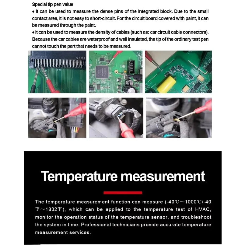 UNI-T Automotive Digital Multimeter UT105+ 1000V AC DC Voltmeter Ammeter Capacimeter Temperature Tester Frequency Meter lexso