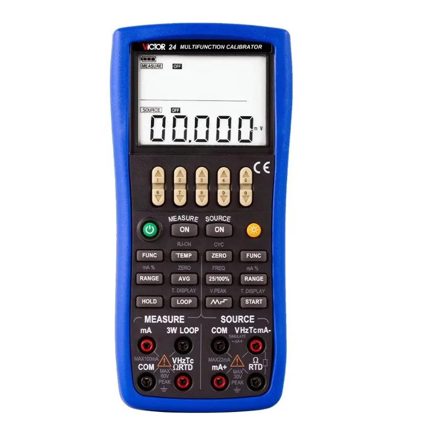 VICTOR VC24 Multifunction Process Calibrator RTD Source Measure and Source Output Calibrtator Temperature Monitoring Calibrator   ytdi