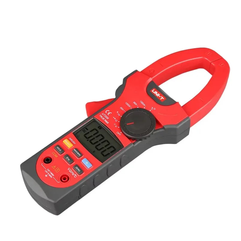 UNI-T UT208 AC DC Digital Clamp Meter True RMS Auto Range Ammeter Resistance Frequency Temperature Test lexso