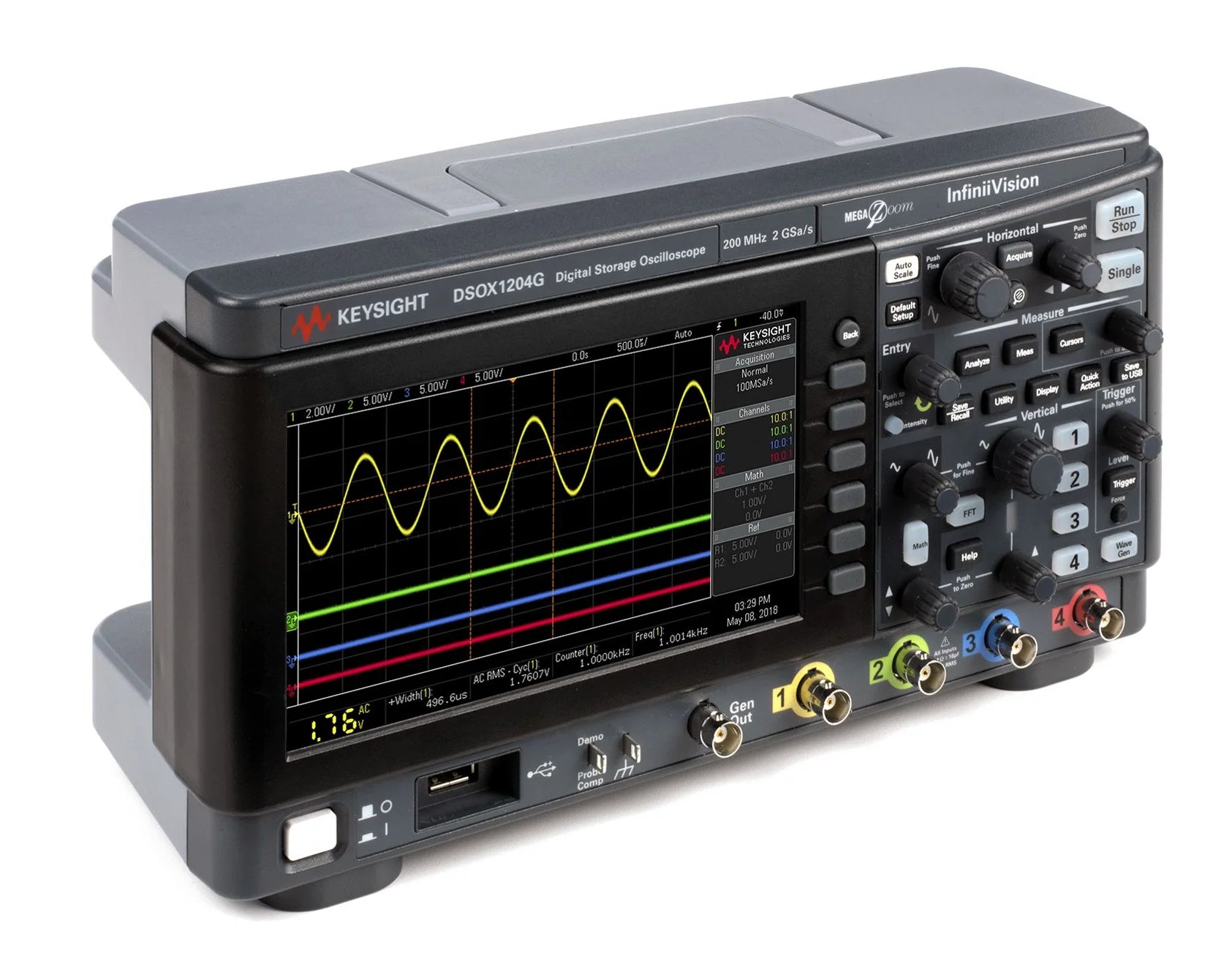 osciloscopio Keysight Technologies DSOX1204G+DSOX1200A-100 InfiniiVision 1000 X Series 100MHz Bench Oscilloscope with 4 Analogue Channels   ytdi