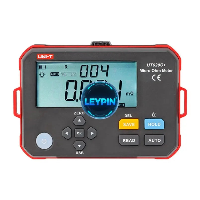 UNI-T UT620C Digital DC Low Resistance Meter Micro Ohm Meter Cable Wire/Coil/Motor Tester 0.001m~300.0k Range  lexso