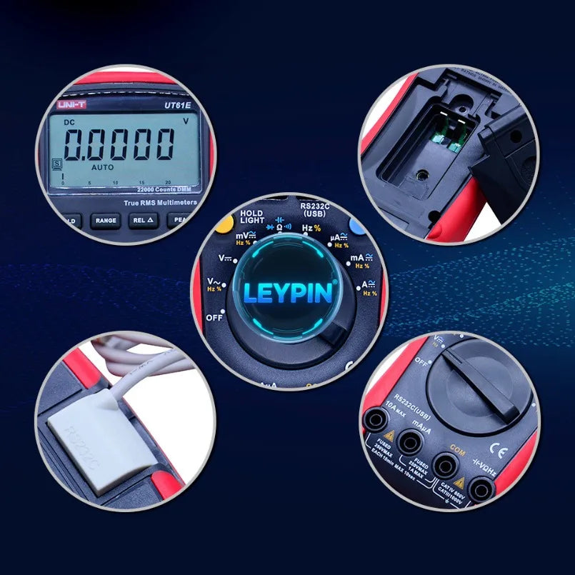 UNI-T UT61E Digital Multimeter True Rms AC DC Meter Data Hold Multitester     lexso
