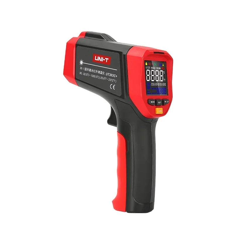 UNI-T Industrial Non Contact Infrared Laser Thermometer HD Color Screen Temperature Measurement UT303C+ IR Gun LS lexso