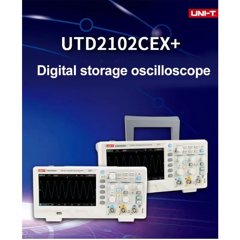 UNI-T UTD2102CEX+ 2 Channel 100MHZ Digital Storage Oscilloscope Channel Oscilloscope Tablet Oscilloscope lexso