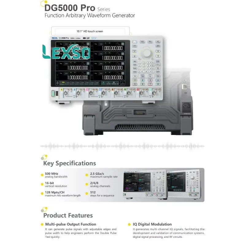 Rigol DG5252-Pro 250mhz High-density Multi-channel Waveform Generator  lexso