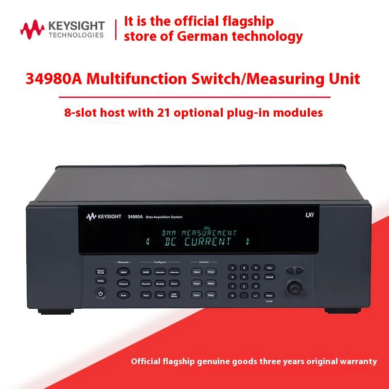 Keysight 34980A High Precision 8 Slot Electronic Data Acquisition System 8 Host/Module Electronic Measuring Instrument    ytdi