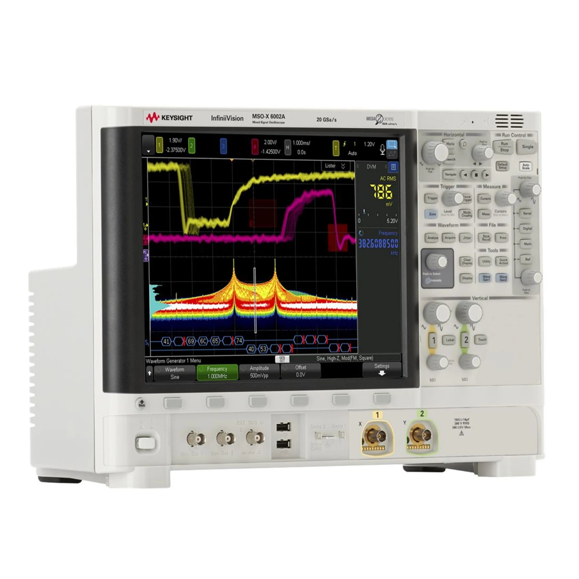 Keysight MSOX6002A Mixed Signal Oscilloscope: 1 GHz - 6 GHz, 2 analog and 16 digital channels