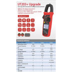 Unit-T Ut203+ Unit Ac Dc Clamp True Rms Professional Mobile Phone Maintenance Capacitor Frequency Mini Clamp 4000 Counts lexso