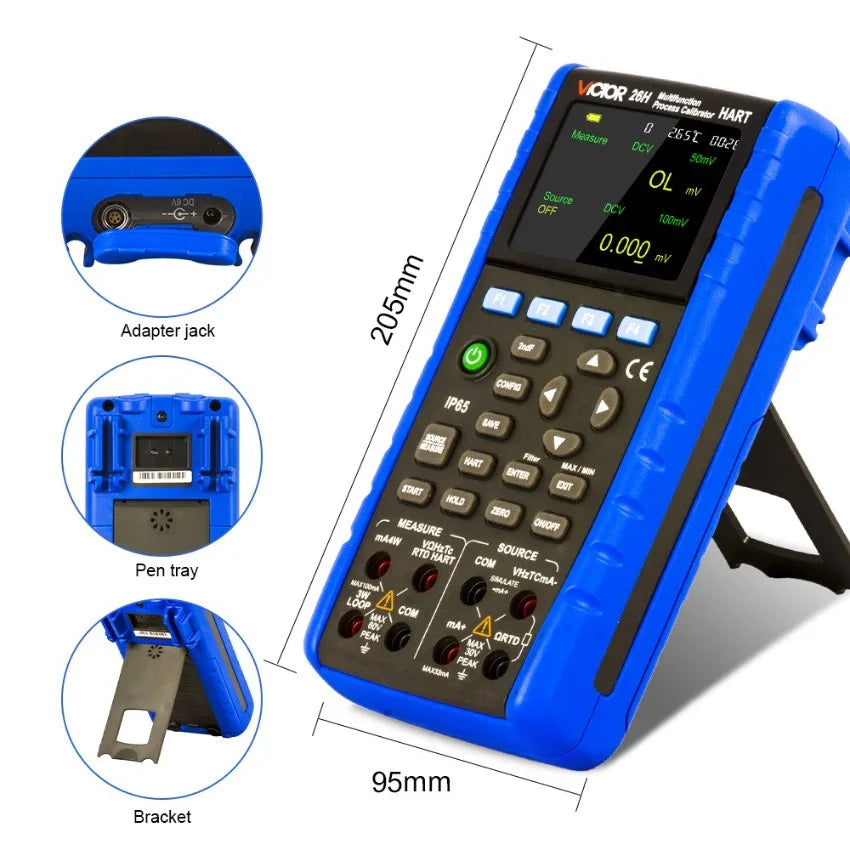 VICTOR VC26H  Multifunction Process Calibrator HARTCommunication With Accuracy 0.01% 5 Digits Display 24V Loop Circuit IP65 LS   ytdi