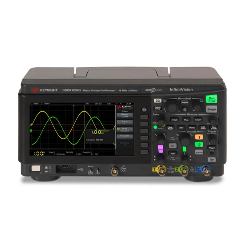 Keysight DSOX1202G 100MHz Oscilloscope with 2 Analog Channels and Built-in Waveform Generator