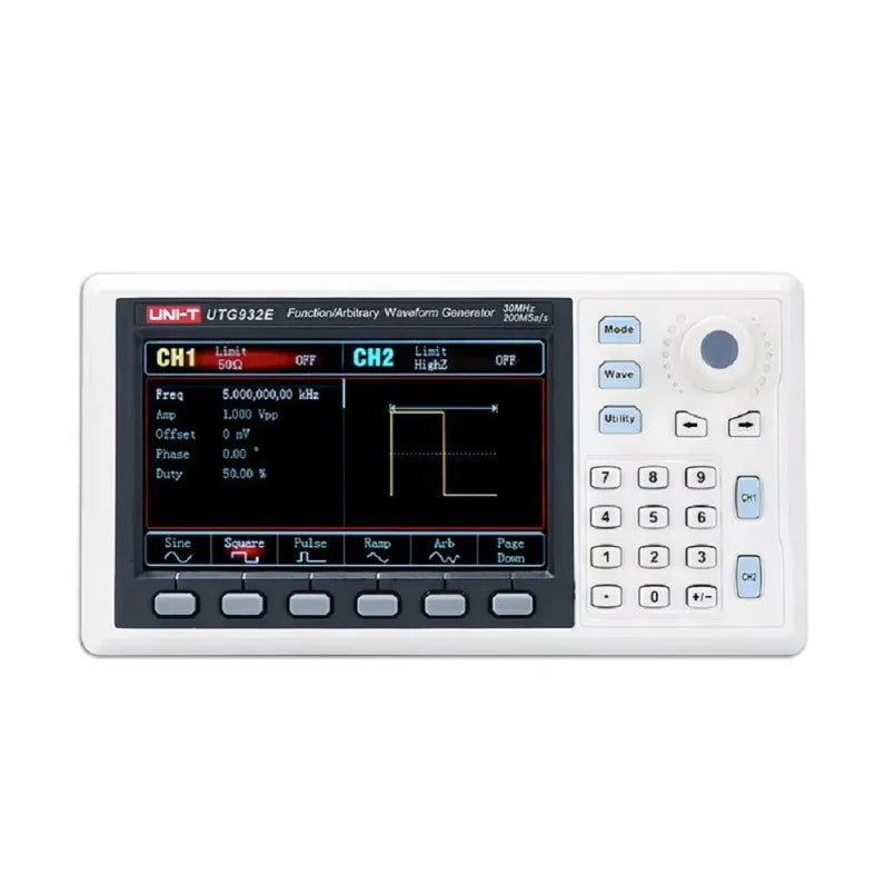 UTG962E Function Arbitrary Waveform Generator Signal Source Dual Channel 200MS/s 14bits Frequency Meter 60MHZ lexso