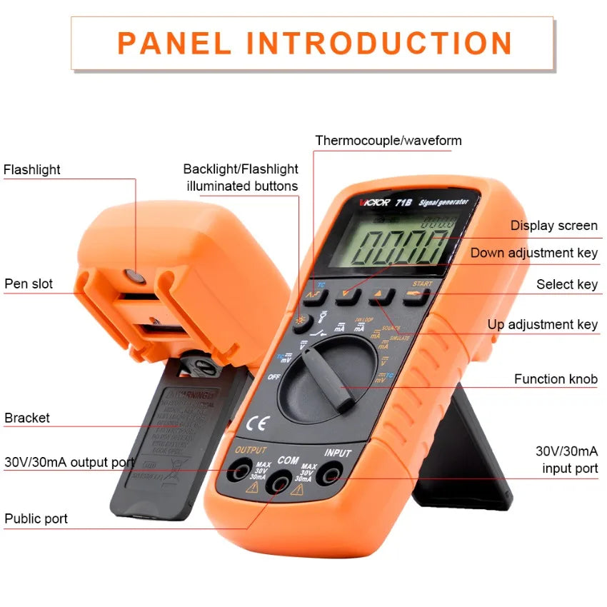 VICTOR VC71B 4-20mA Signal Generator DDS Calibration Current Voltage Signal Pressure Thermocouple Signal Source   ytdi
