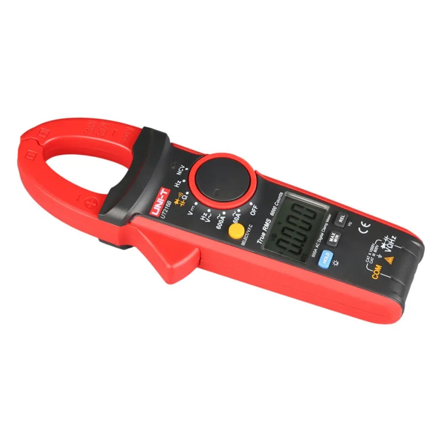 UNI-T UT216B True RMS Digital Clamp Meter 600A,VFC NCV Current Voltage Resistance Capacitance Frequency Temperature Clamp Meter    ytdi
