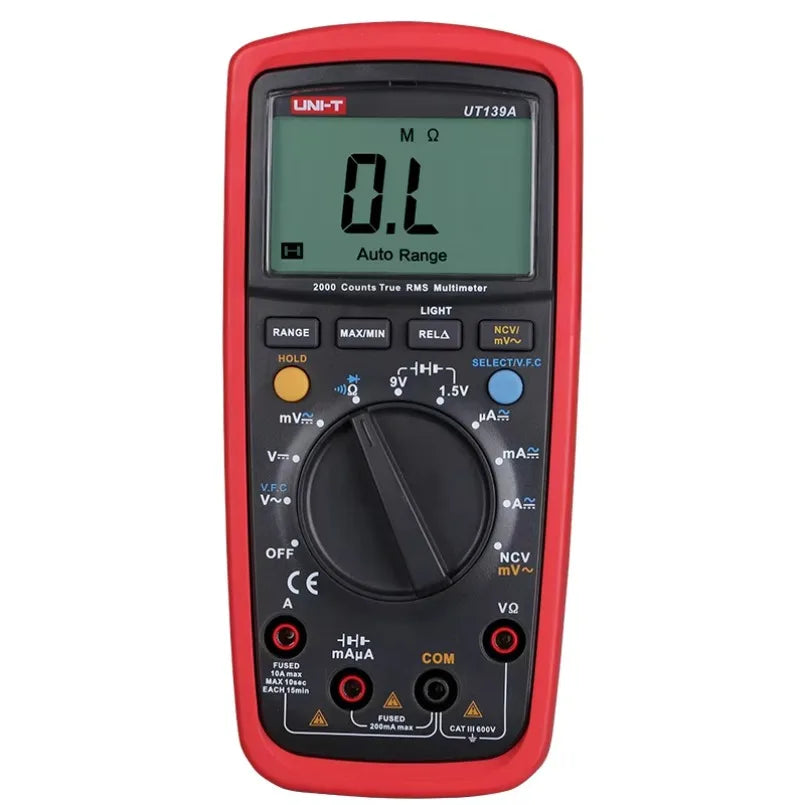 Digital Multimeter UNI-T UT139A True RMS Auto Manual Range AC DC Voltmeter Ammeter Capacitance Tester NCV Electronic Repair lexso