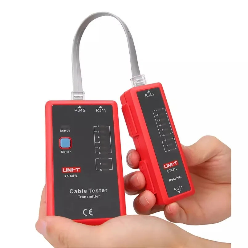 UT681L Accurate HD-MI Cable Tester Tracker LAN Auto Network LED Tester Ethernet Telephone CHN HD-MI Electrician Repair Tool lexso