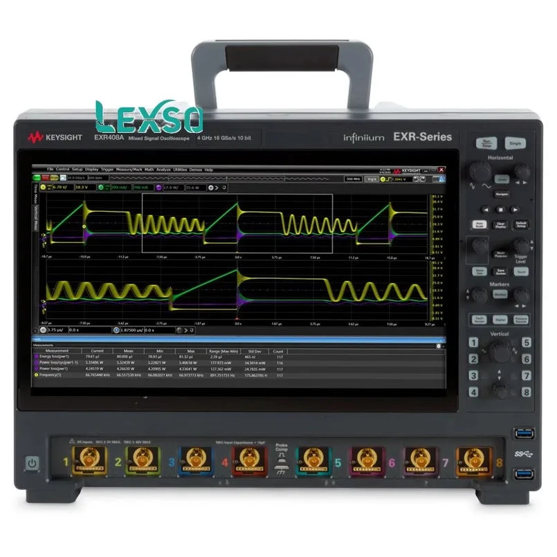 Keysight EXR408A  EXR Series Oscilloscope: 4 GHz,8channels Maximum Memory Depth1.6 Gpts Maximum Sampling Rate16 GSa/sec lexso